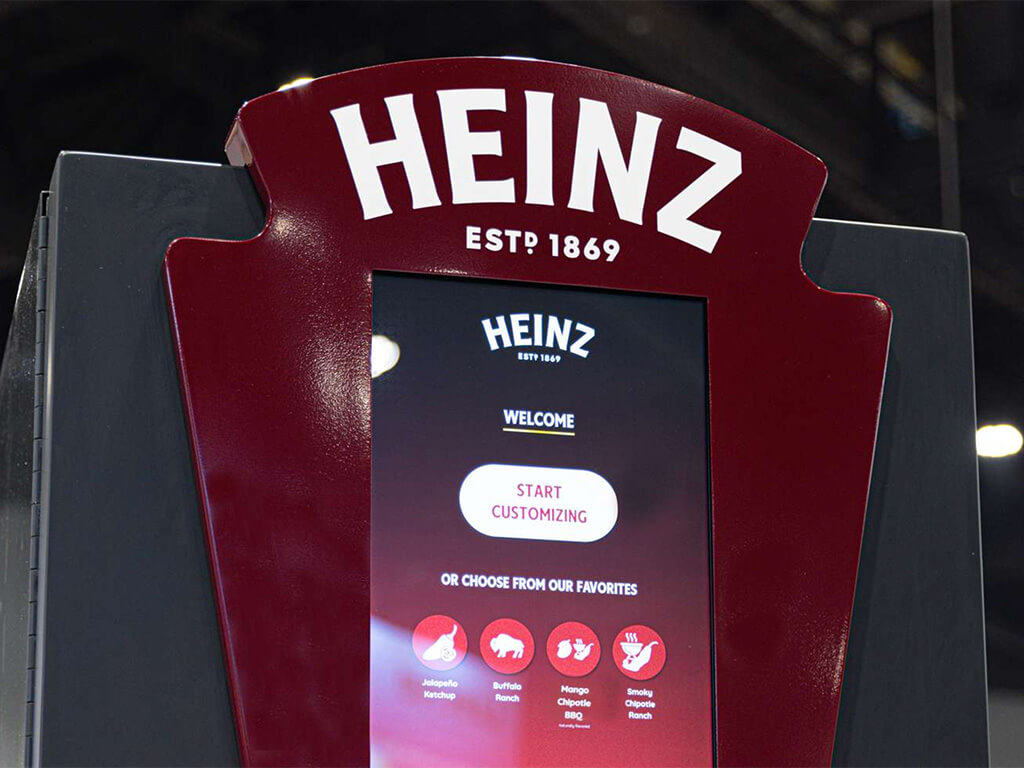 Customizable Heinz condiment machine