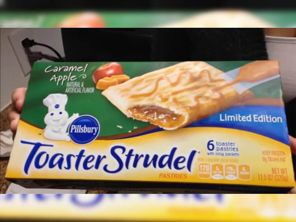 Box of caramel apple flavored Toaster Strudels