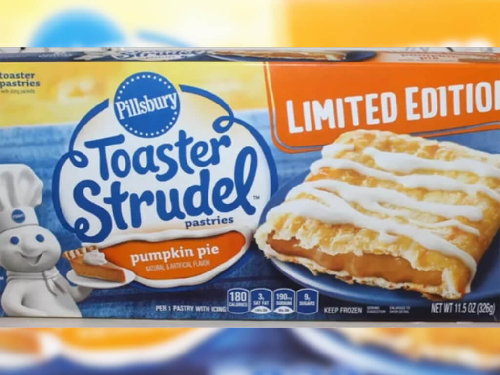 Box of Pumpkin Pie flavored Toaster Strudel